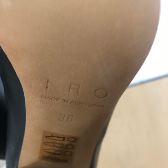 NIB IRO Black Leather Feels Heeled Boots SZ 36/5.5 W $690 retail - Picture 5 of 8